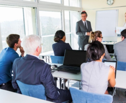 Professionals attending an instructor-led classroom training session at Inspire Training Academy to develop industry skills and earn professional certifications.